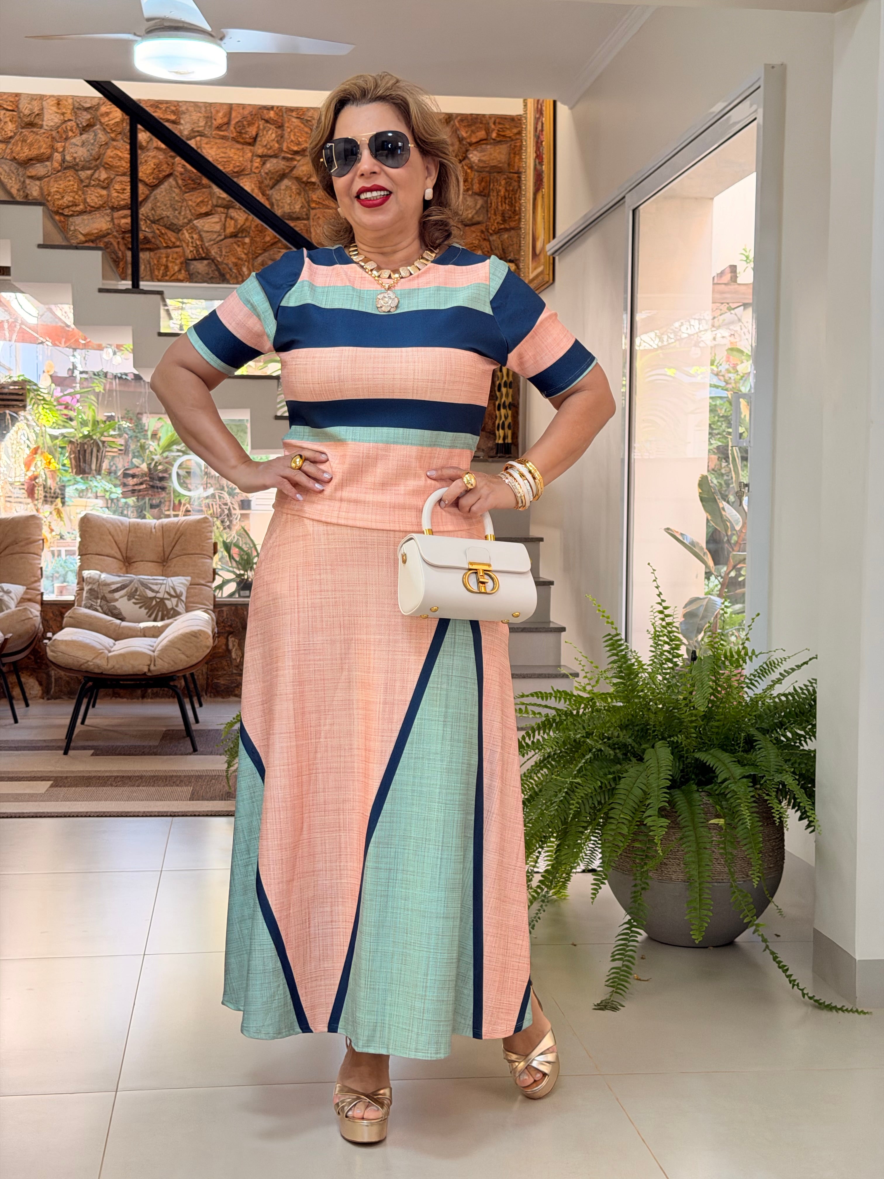 Conjunto Saia Crepe malha 2
