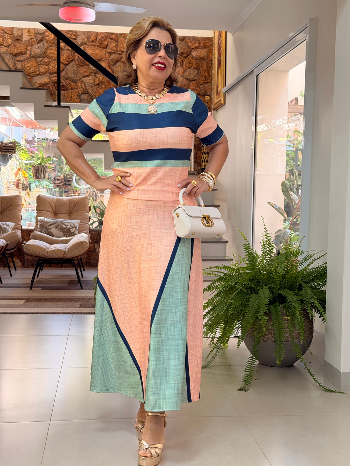 Conjunto Saia Crepe malha 2
