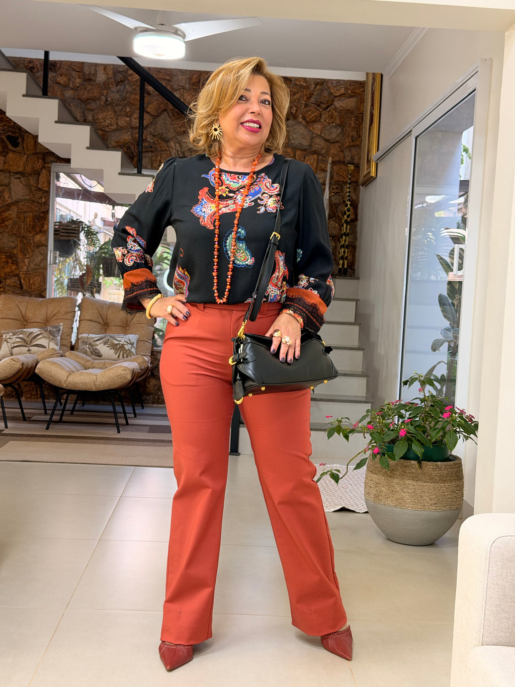 Blusa Expressão Estampada