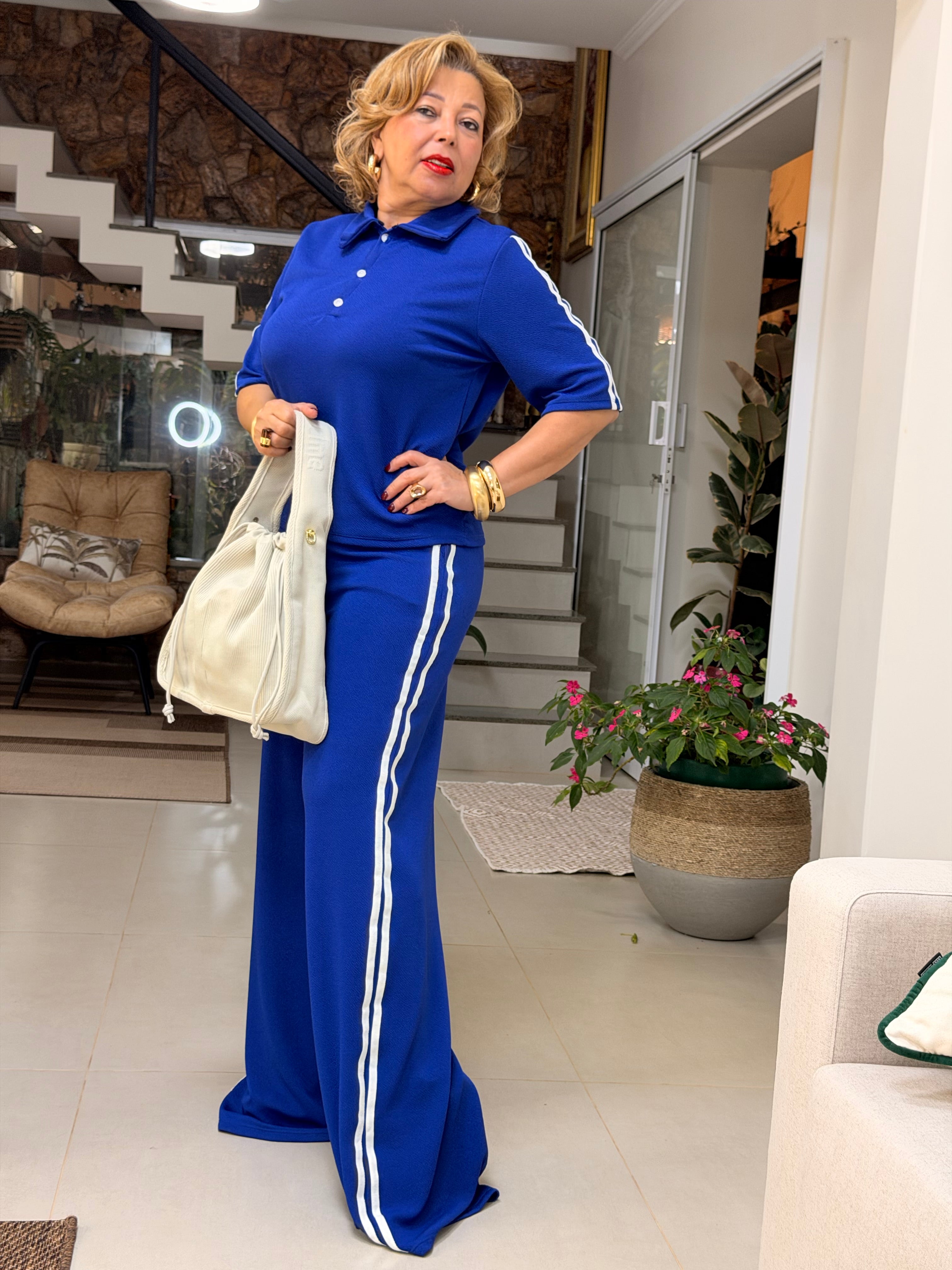 Conjunto Calça e Camisa – Crepe de Malha