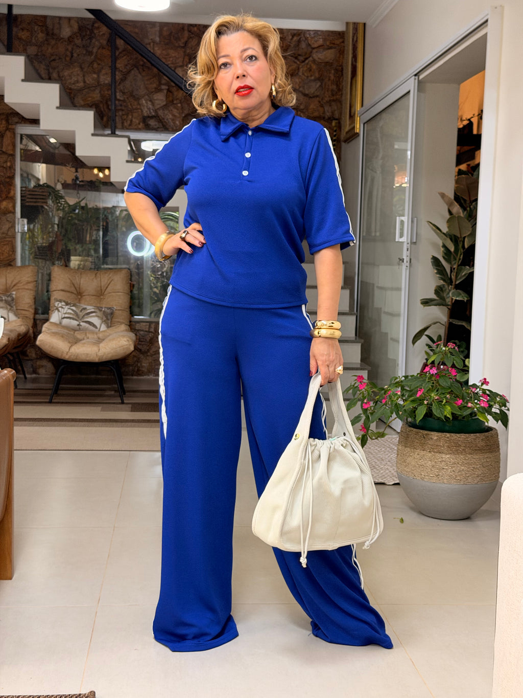 Conjunto Calça e Camisa – Crepe de Malha