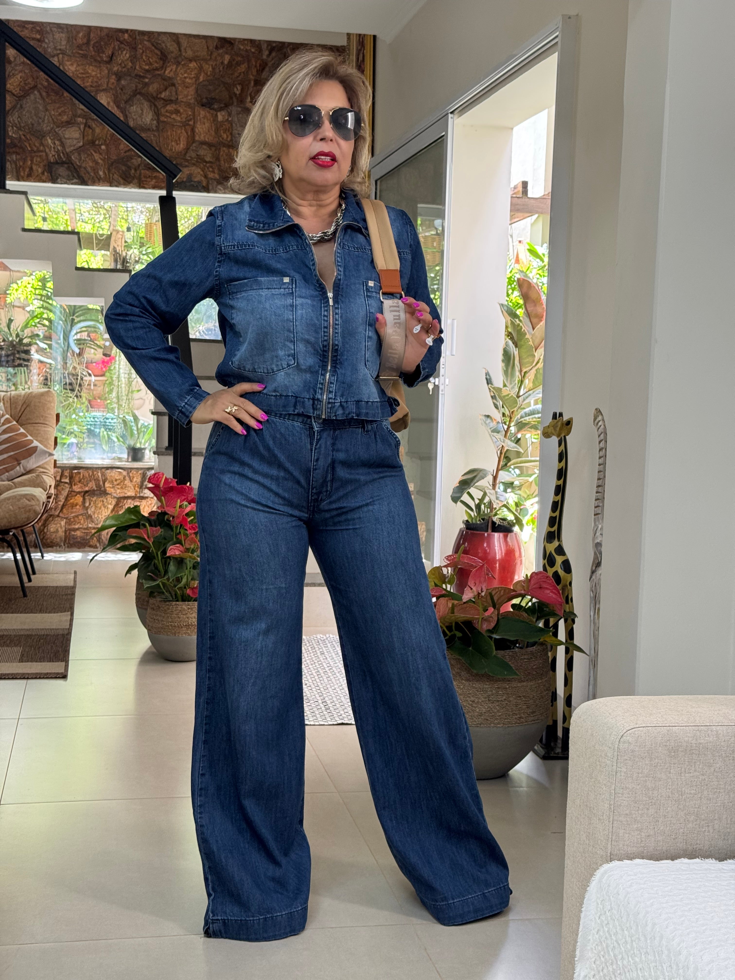 Wide Leg Cléo Cós Alto
Jeans