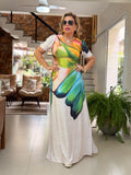 Vestido mídi Manga