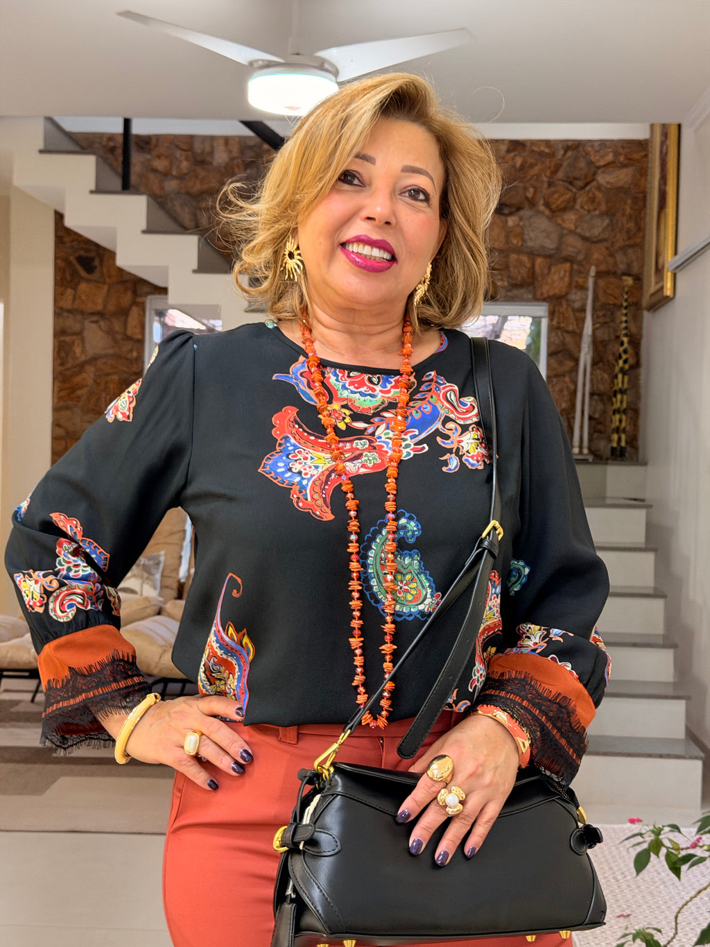 Blusa Expressão Estampada