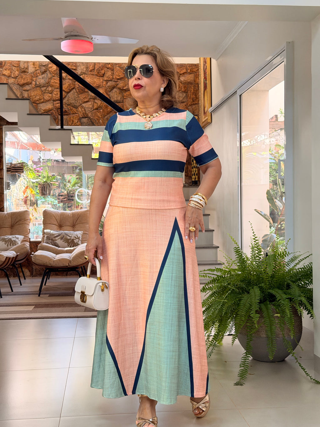 Conjunto Saia Crepe malha 2