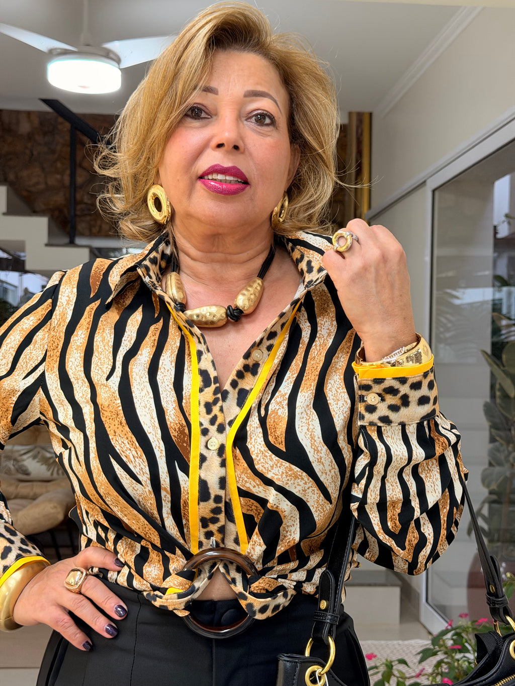 Camisa expressão Animal Print