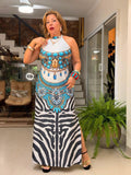 Vestido Cleópatra Azul