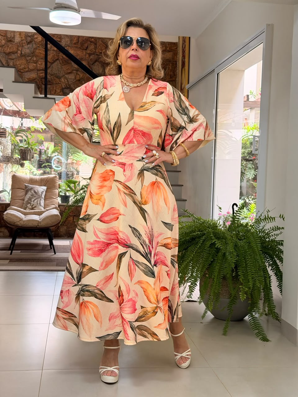 Vestido Longo estampa